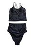 Coral Reef Black Two Piece Swimsuit Size M - photo 1
