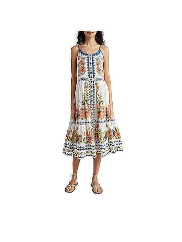 FARM Rio Delicate Garden Midi Dress Casual Dress (view 1)