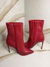Aqua 100% Leather Red Ankle Boots Size 7 - photo 3