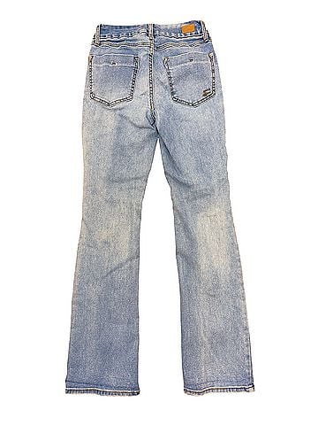 Seven7 Light Wash Flare Slim Straight Jeans (view 2)