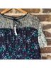 Ann Taylor 100% Polyester Damask White Blue Green Cocktail Dress Size 0 - photo 5