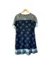 Ann Taylor 100% Polyester Damask White Blue Green Cocktail Dress Size 0 - photo 2