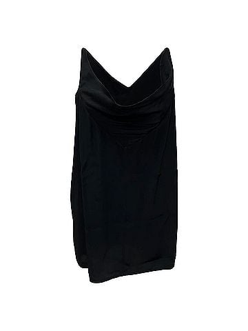 Rick Owens Rick Owens Cowl Neck Tank Top in Black Acetate (view 1)