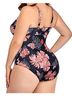 Summer Mae Tropical Black Orange One Piece Swimsuit Size 18 - photo 5