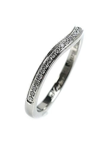 Cartier CARTIER (Cartier) Pt950 Platinum Ballerina Curve Wedding Ring, B4093050, 50 Diamonds, 2.7g, Women's (view 2)