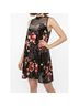 Soulmates Floral Black Red Cocktail Dress Size L - photo 4