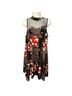 Soulmates Floral Black Red Cocktail Dress Size L - photo 1