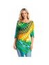 Frank Lyman Design Graphic Multi Color 3/4 Sleeve Blouse Size 8 - photo 4