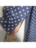 Baum Und Pferdgarten 100% Silk Polka Dots Blue White Denim Jacket Size S - photo 8