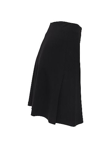 Theory Theory Knee Length Skirt in Black Wool (view 2)