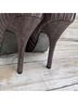 Naughty Monkey Print Gray Heels Size 8 1/2 - photo 6