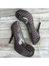 Naughty Monkey Print Gray Heels Size 8 1/2 - photo 7