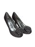 Naughty Monkey Print Gray Heels Size 8 1/2 - photo 1