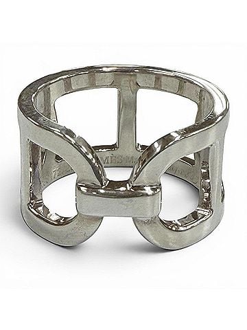 Hermès HERMES Everchaine d'Ancre AG925 Ring, 2023 Model, Silver, Made in Italy, Weight 5.5g, Men's/Women's Accessory (view 2)