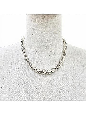 Tiffany & Co. TIFFANY&amp;Co. Tiffany HardWear Graduated Ball Necklace, 925 Sterling Silver, Weight 27g, Recommended for Women (view 2)