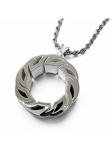 Bottega Veneta BOTTEGA VENETA AG925 Ring Motif Pendant Necklace, Silver, Made in Italy, Weight 19.5g, Men's, Comes with Box and Dust Bag. (view 1)