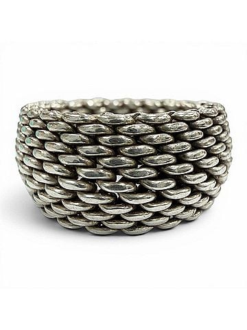 Tiffany & Co. TIFFANY&amp;Co. Tiffany Somerset 925 Ring, Silver, Weight 9.0g, Men's/Women's Accessory, Comes with Storage Bag. (view 1)