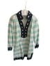 Sail to Sable Stripes White Teal Black 3/4 Sleeve Button-Down Shirt Size XL - photo 1