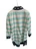 Sail to Sable Stripes White Teal Black 3/4 Sleeve Button-Down Shirt Size XL - photo 2