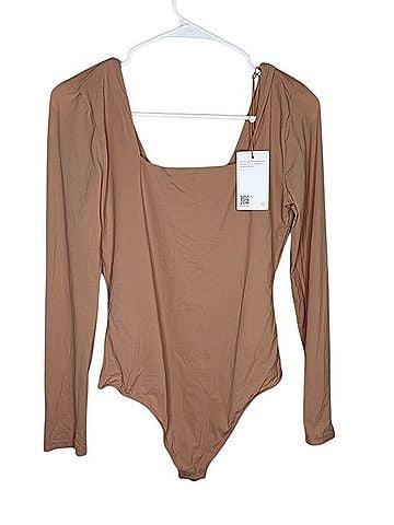 Quince Second Skin Square Neck Long Sleeve Bodysuit Bodysuit (view 1)
