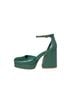 Charlotte Stone 100% Leather Snake Print Green Heels Size 10 - photo 1