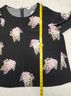 DKNYC 100% Polyester Floral Black Pink Purple Yellow Blouse Size 1X - photo 9