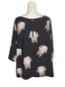 DKNYC 100% Polyester Floral Black Pink Purple Yellow Blouse Size 1X - photo 2