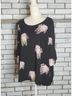 DKNYC 100% Polyester Floral Black Pink Purple Yellow Blouse Size 1X - photo 4