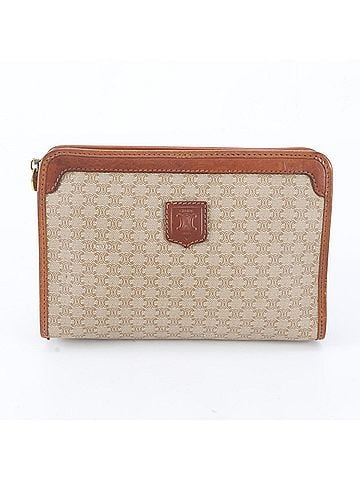 Céline Excellent condition Celine Macadam Triomphe leather clutch handbag pouch for men. (view 1)
