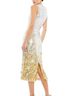 Mac Duggal 100% Polyester Floral Silver Gold Cocktail Dress Size 2 - photo 2