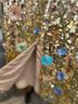 Mac Duggal 100% Polyester Floral Silver Gold Cocktail Dress Size 2 - photo 8