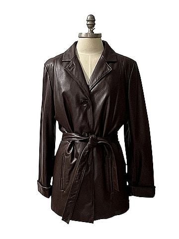 Wilsons Leather Belted Notch Collar Leather Jacket (view 1)
