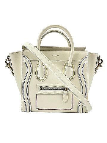 Céline Celine Luggage Nano Shopper Handbag, Beige (view 1)
