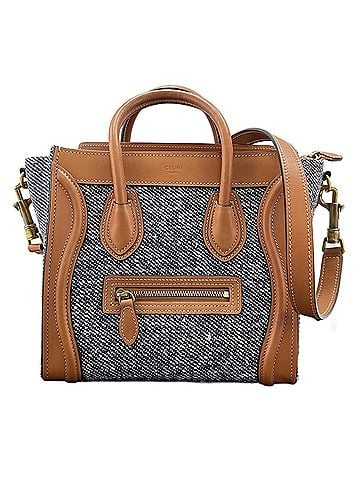 Céline Celine Luggage Nano Shopper 2-Way Handbag, Blue (view 1)