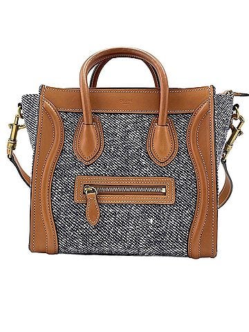 Céline Celine Luggage Nano Shopper 2-Way Handbag, Blue (view 2)
