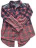 Miss Me Plaid Red Blue Green Button-Down Shirt Size S - photo 1