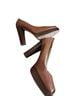 Michael Kors 100% Calf Leather Solid Brown Heels Size 9 1/2 - photo 1