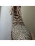 Betsey Johnson Silver Tan Boots Size 6 1/2 - photo 8