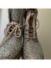 Betsey Johnson Silver Tan Boots Size 6 1/2 - photo 6