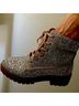 Betsey Johnson Silver Tan Boots Size 6 1/2 - photo 3