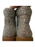 Betsey Johnson Silver Tan Boots Size 6 1/2 - photo 2