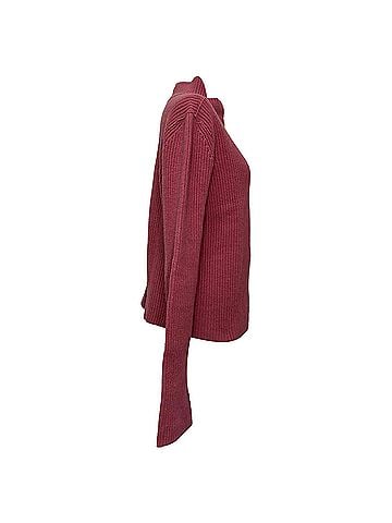 Rick Owens Rick Owens Maglia Ribbed Turtleneck Sweater in Pink Cashmere (view 2)