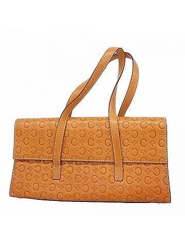 Céline Celine C Macadam Leather Handbag, Brown, Women's (view 1)
