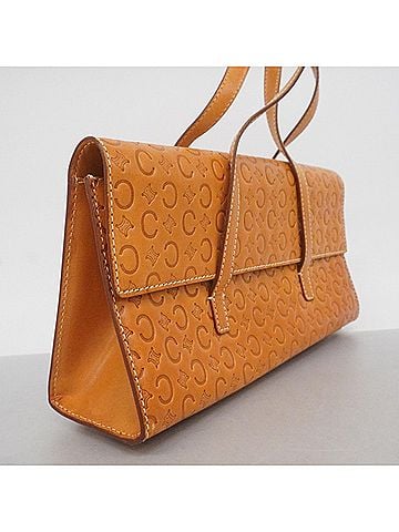 Céline Celine C Macadam Leather Handbag, Brown, Women's (view 2)