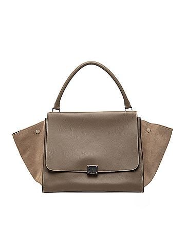 Céline Medium Leather Trapeze Satchel (view 1)