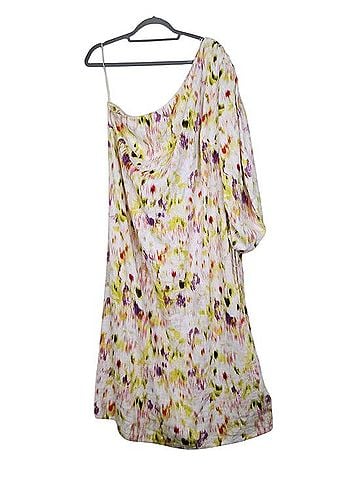 Future Collective Gabriella Karefa-Johnson Linen Blend One Shoulder Dress Casual Dress (view 2)