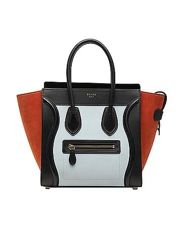 Céline Micro Tricolor Nubuck and Calfskin Luggage Tote (view 1)
