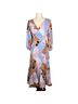 Hutch 100% Polyester Floral Blue Pink Brown Casual Dress Size M - photo 1