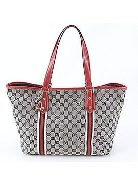 Gucci Excellent condition Gucci GG canvas 139260 leather tote bag, handbag, shoulder brand name, women's. (view 1)