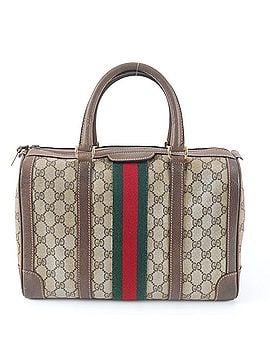 Gucci Vintage Gucci GG Supreme Sherry Line Mini Boston Leather Handbag Tote Bag for Women (view 1)